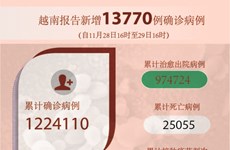 图表新闻：越南报告新增13770例确诊病例 新增死亡病例173例