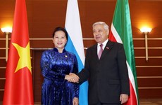 组图：越南国会主席主席阮氏金银来俄访问，会见俄罗斯鞑靼斯坦共和国国务委员会主席