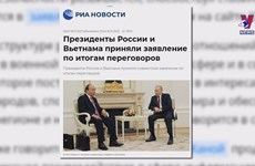 俄媒体：越俄关系愿景的联合声明具有历史性意义