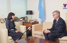 越通社记者就越南对联合国维和行动所作出的贡献采访联合国副秘书长