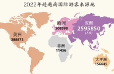 图表新闻：越南接待国际游客同比增长23倍多