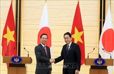 越南国家主席武文赏与日本首相岸田文雄举行会谈