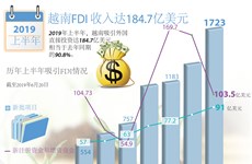 图表新闻：2019年上半年越南吸引FDI达184.7亿美元