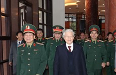 越共中央总书记、国家主席阮富仲出席2018年全军军政会议（组图）