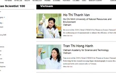 越南三名女科学家跻身亚洲100名杰出科学家名单