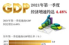 图表新闻：2021年第一季度越南经济增速约达4.48%