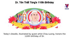 谷歌涂鸦纪念越南尊室松教授诞生110周年