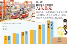图表新闻：2018年越南实现贸易顺差72亿美元