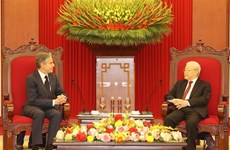 越南高层领导会见美国国务卿布林肯