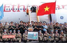 图表新闻：越南国防部二号工兵队启程赴阿卜耶伊地区执行任务