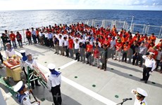 动人心弦的海军战士在鬼鹿角礁英勇牺牲31周年纪念典礼（组图）