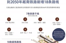 图表新闻：到2050年越南铁路新增18条路线