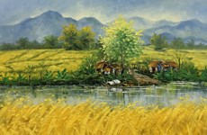 越南画家 “我们身边的生活”美术展亮相越南美术博物馆