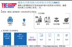 图表新闻：越南大学跻身新兴经济体大学排名300强