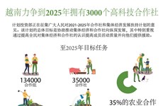 图表新闻：越南力争到2025年拥有3000个高科技合作社