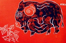 越南各类民间画中“猪”的形象  