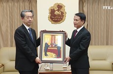 越通社社长阮德利会见中国驻越大使熊波