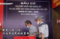 越南国会选举投票在全国各地井然有序进行