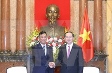 越南国家主席陈大光会见缅甸内政部部长觉瑞