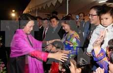 越南国会主席阮氏金银会见旅居印度越南人社群代表