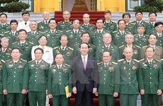 越南国家主席会见作战局历届领导代表