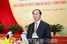 越南国家主席陈大光出席越南最高人民法院2017年工作部署会议