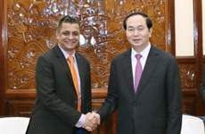 陈大光主席会见塔塔越南总经理印得罗尼·森古普塔