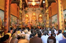 2017年元宵节：旅老越南人积极参加万象佛迹寺举行的系列活动