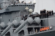 俄罗斯海军太平洋舰队访问庆和省金兰国际港口