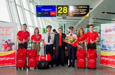 越捷航空公司正式开通河内至新加坡直达航线