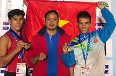 越南泰拳运动员在2017年IFMA世界业余泰拳锦标赛上夺冠