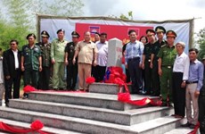 越南得乐省与柬埔寨蒙多基里省基本完成陆地边界勘界立碑工作