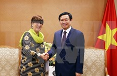 政府副总理王廷惠会见比利时驻越南大使让娜 · 罗卡
