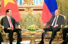 越南国家主席陈大光与俄罗斯总统普京举行会谈