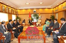政府副总理兼外长范平明礼节性拜会印度副总统兼联邦院议长
