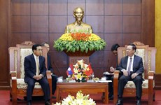 老挝高级代表团访问和平省