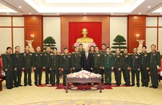 越共中央总书记阮富仲会见老挝人民军代表团