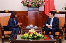 越南政府副总理兼外交部长范平明会见东帝汶新任驻越大使