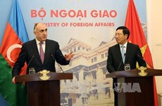 越南外交部部长范平明与阿塞拜疆外交部长举行会谈