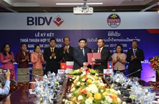 越南投资发展银行同老挝外贸银行签署全面合作协议