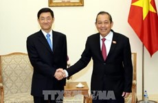 政府副总理张和平会见中国国家安全部副部长唐朝