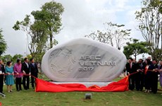 2017年APEC会议：代表们在APEC公园参观游览 兴致勃勃