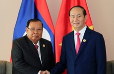 2017年APEC会议：国家主席陈大光会见老挝国家主席本扬•沃拉吉