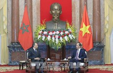 越南国家主席陈大光会见摩洛哥众议院议长哈比博·马勒克