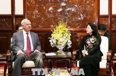 越南国家副主席邓氏玉盛会见俄罗斯代表团