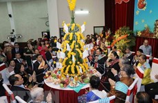 老挝驻越南大使馆在首都河内举行老挝传统新年庆祝活动