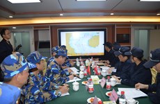 越中海警举行北部湾共同渔区海上会晤