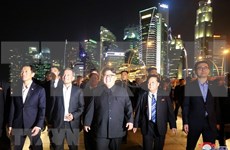 朝鲜领导人希望学习新加坡经济社会发展的经验