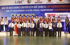 日本队荣获“联越邮政银行杯” 2018年亚洲U19女子排球锦标赛冠军