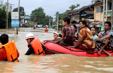 缅甸遭严重洪灾  泰国泥石流造成8人死亡